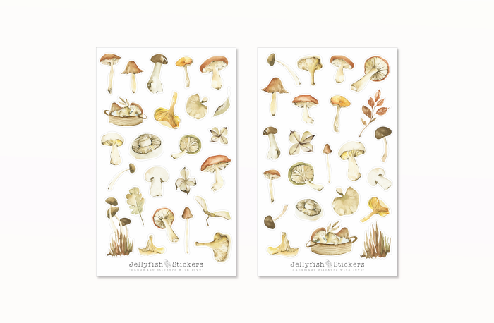 Pilze Sticker Set