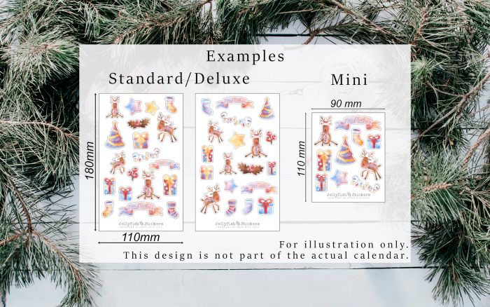 Jellyfish Stickers - Sticker Advent Calendar BOOK LOVER