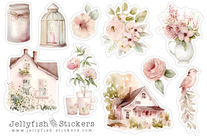 From 20EUR: Free Sticker Sheet "Floral"