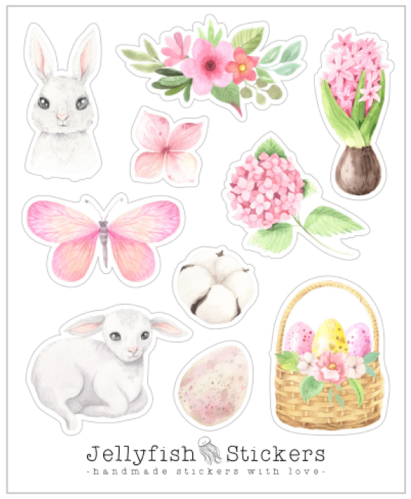 From 20EUR: Free Sticker Sheet "Easter"