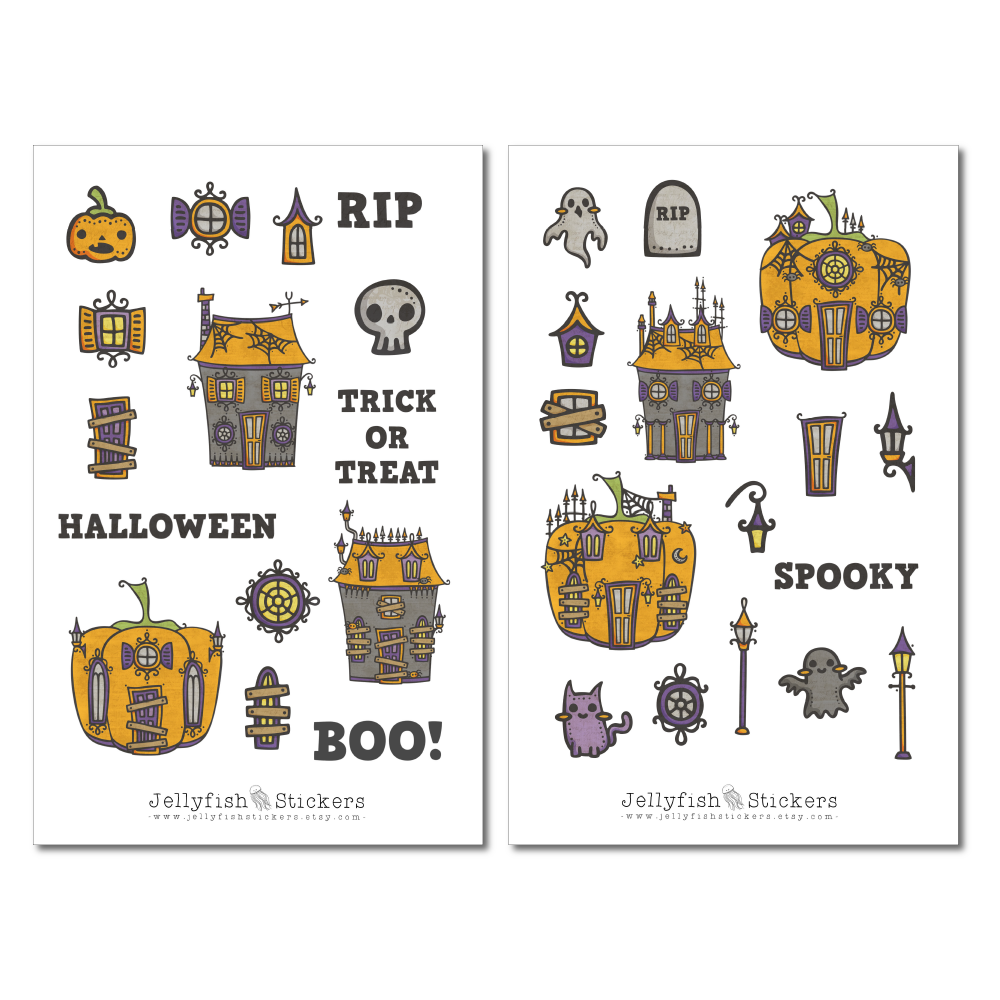 Süßes Halloween Sticker Set