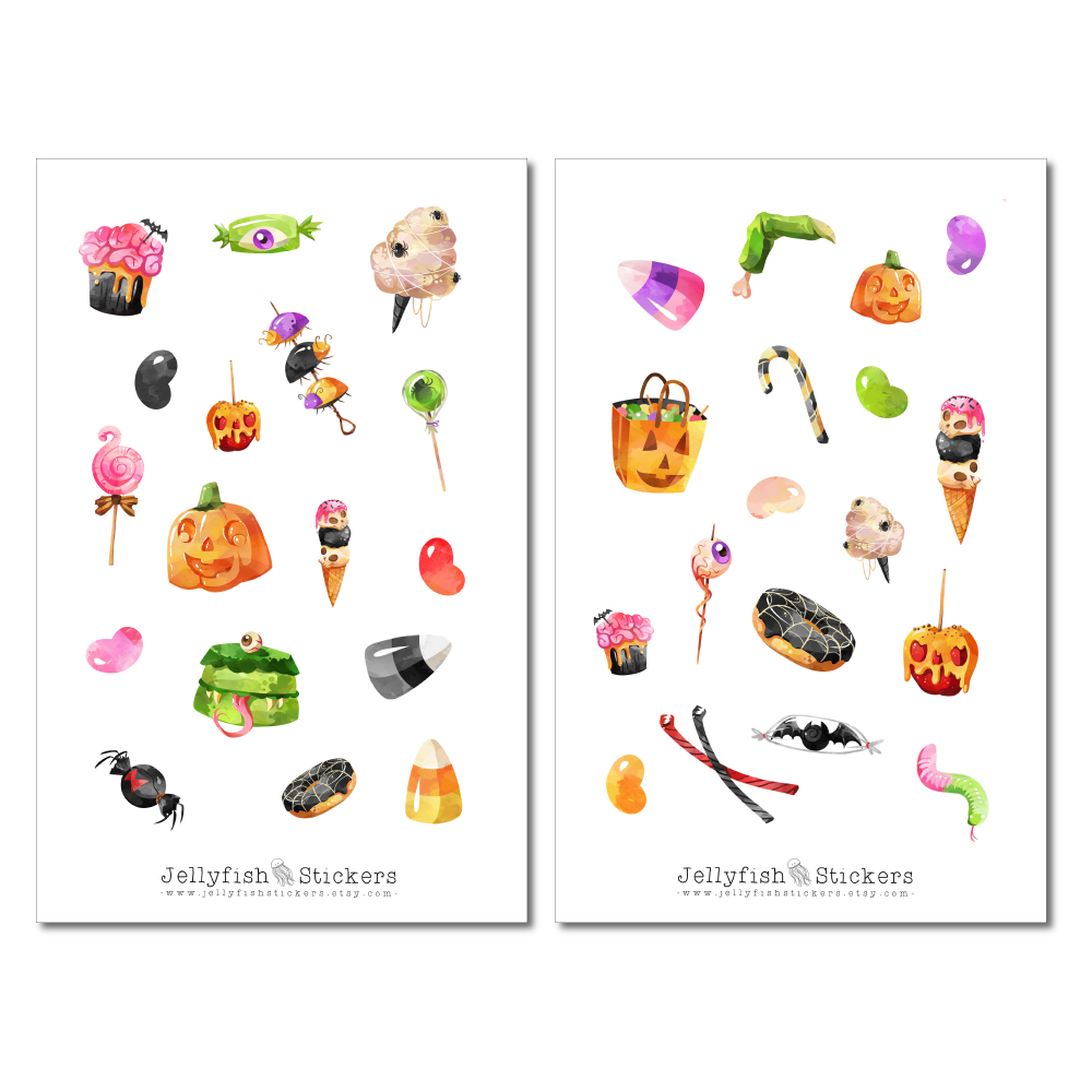 Halloween Candy Sticker Set