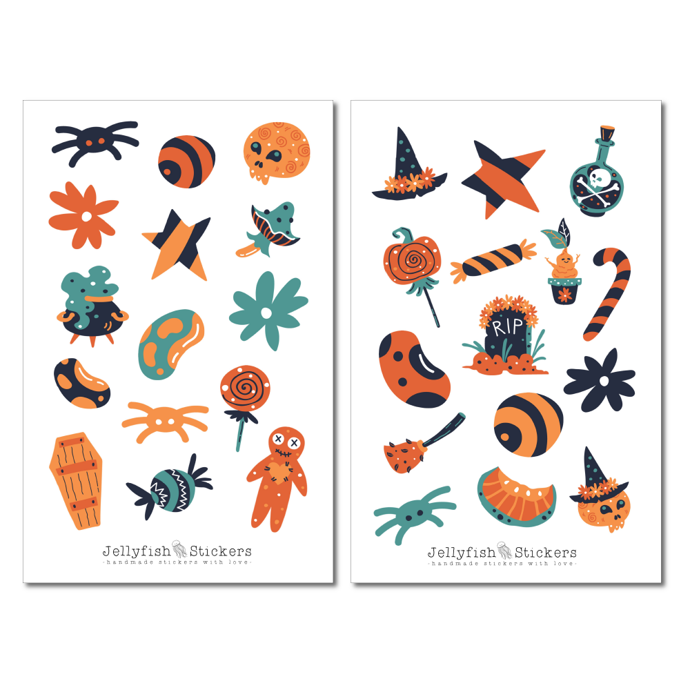 Halloween niedlich Sticker Set