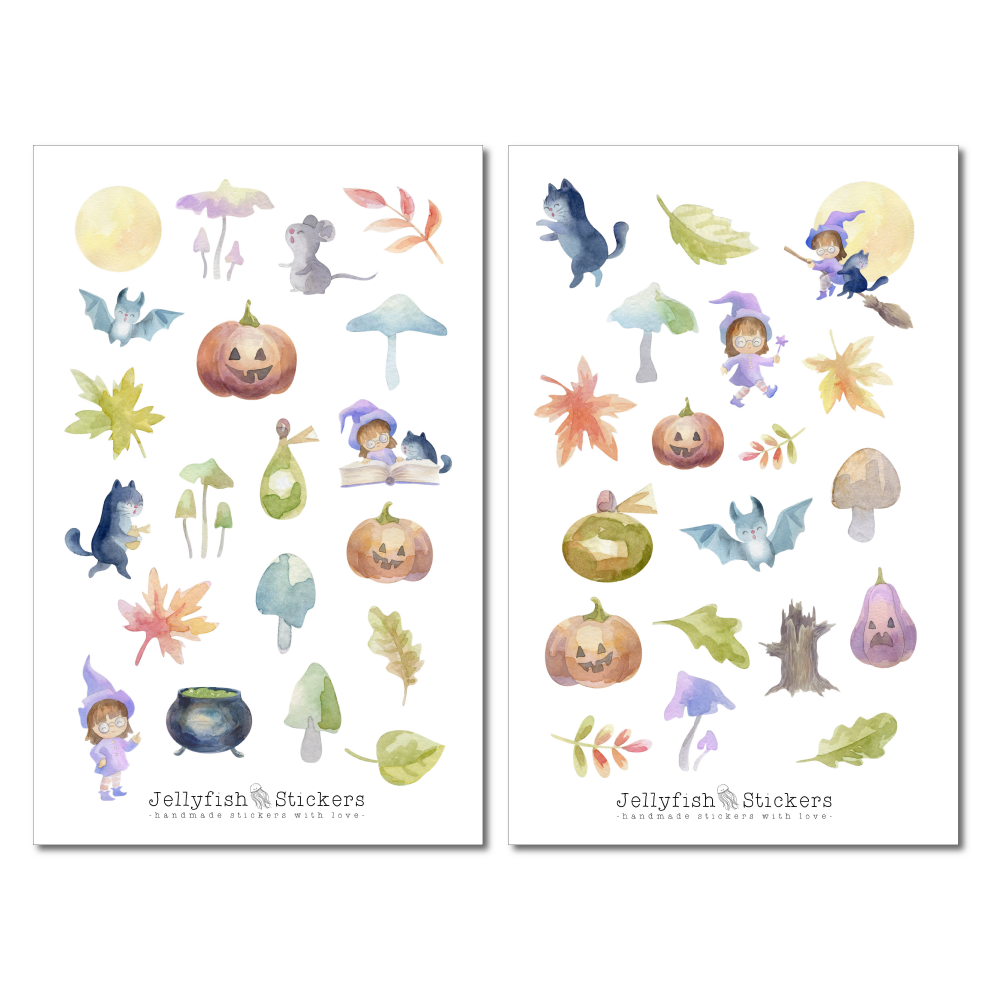 Herbst Halloween Sticker Set