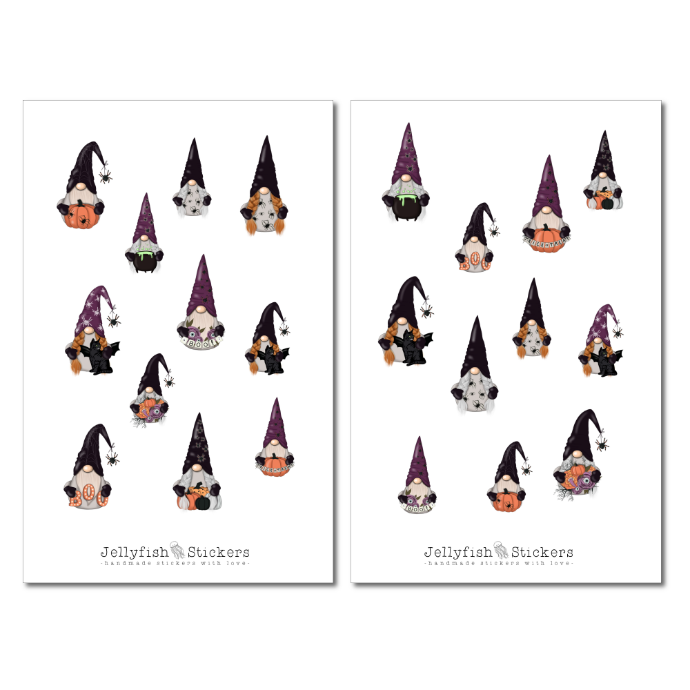 Halloween Gnome Sticker Set