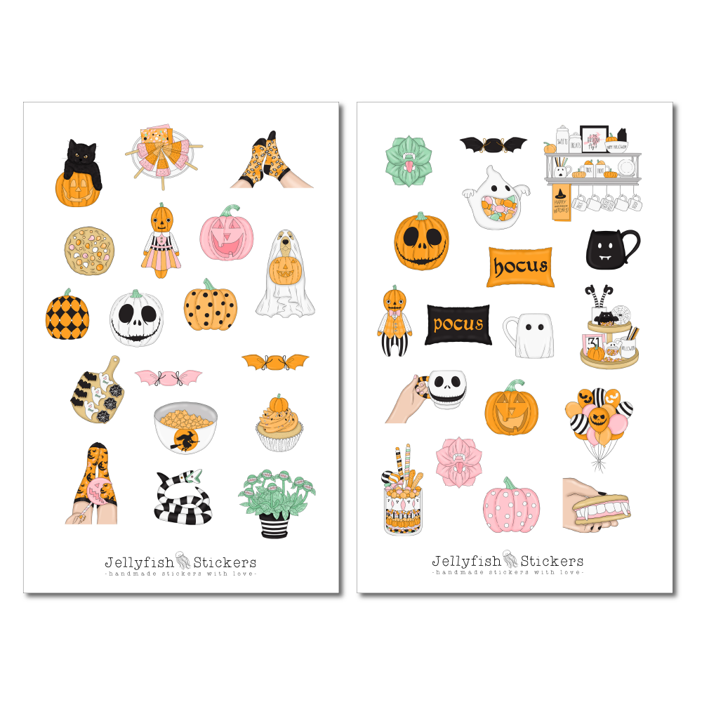 Mädchen Halloween Sticker Set