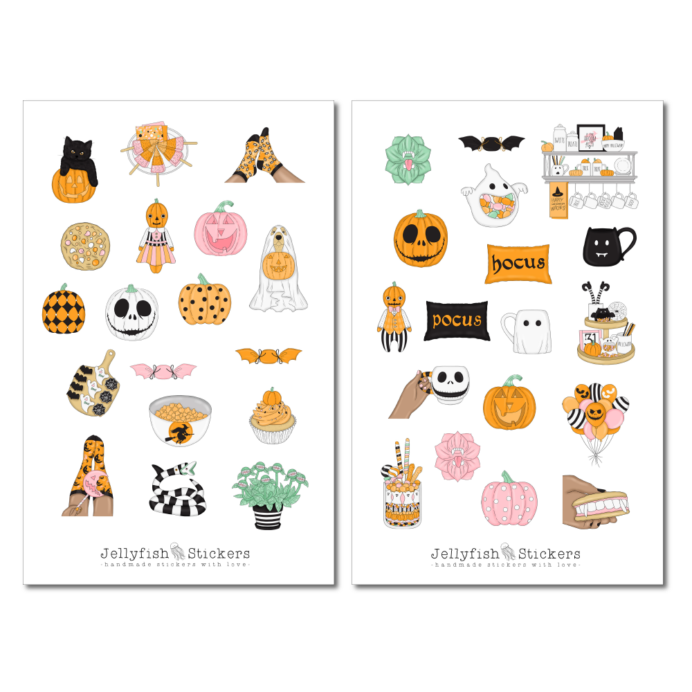 Girls Halloween Sticker Set