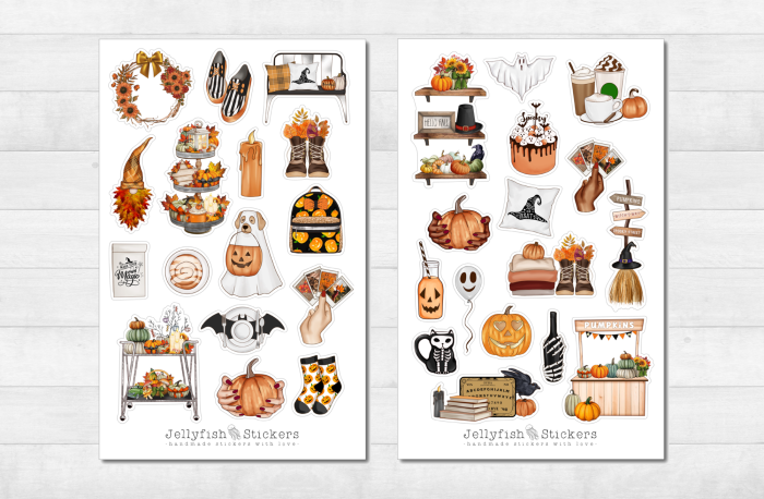 Halloween Zuhause Sticker Set