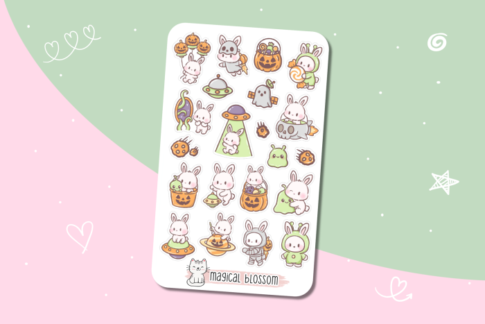 Halloween Stickerbogen