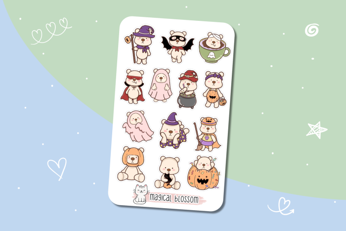 Halloween Stickerbogen