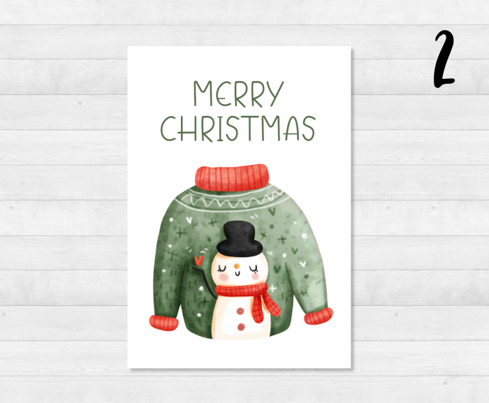 Ugly Christmas Sweater Animals Postcards Set - DIN A6