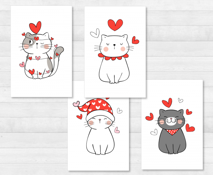 Cats Postcards Set - DIN A6