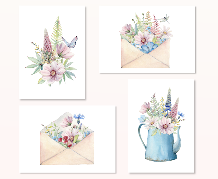 Flowers Postcards Set - DIN A6