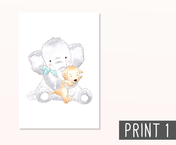 Baby Elephant Postcard Set - DIN A6