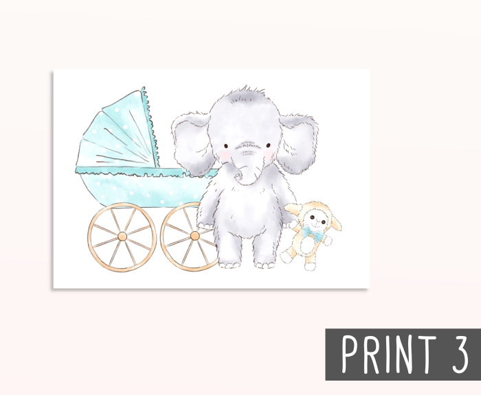 Baby Elephant Postcard Set - DIN A6