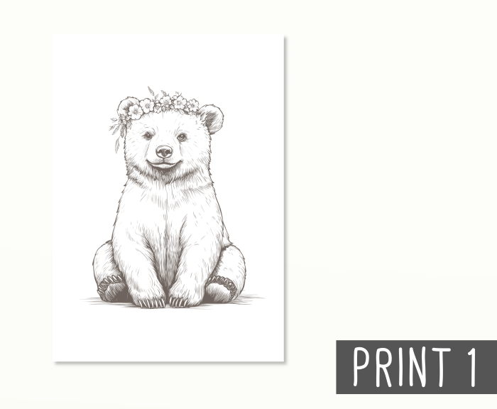 Postkarten Baby Waldtiere