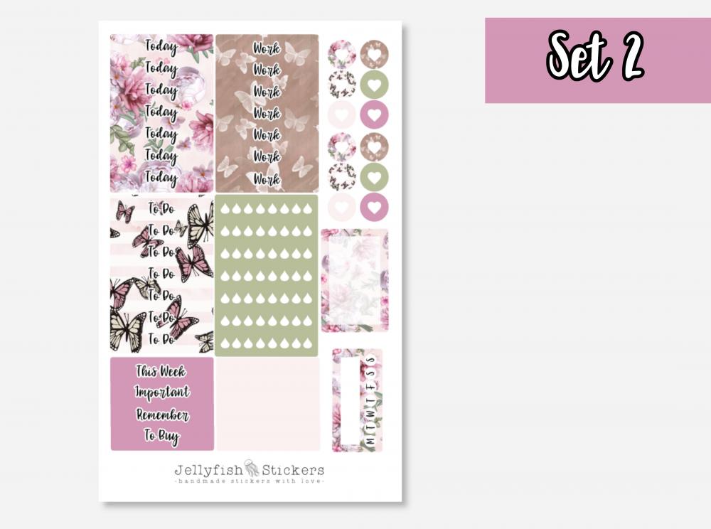 Jellyfish Stickers - Girls Spring Planner Kit Sticker Set