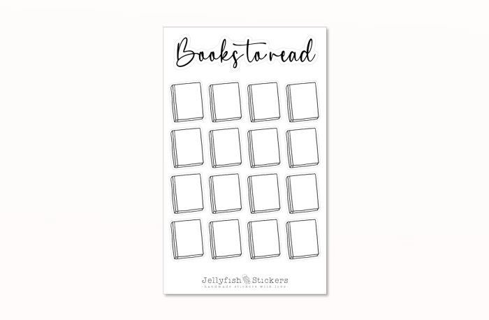 Bücher Stickerbogen