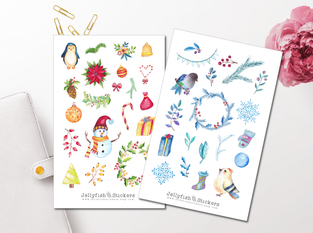 Weihnachten Sticker Set