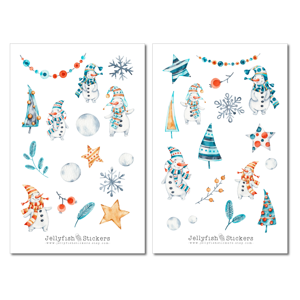 Schneemänner Sticker Set