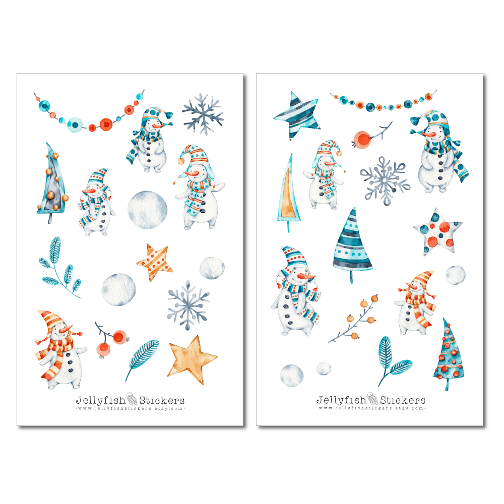 Snowmen Sticker Set