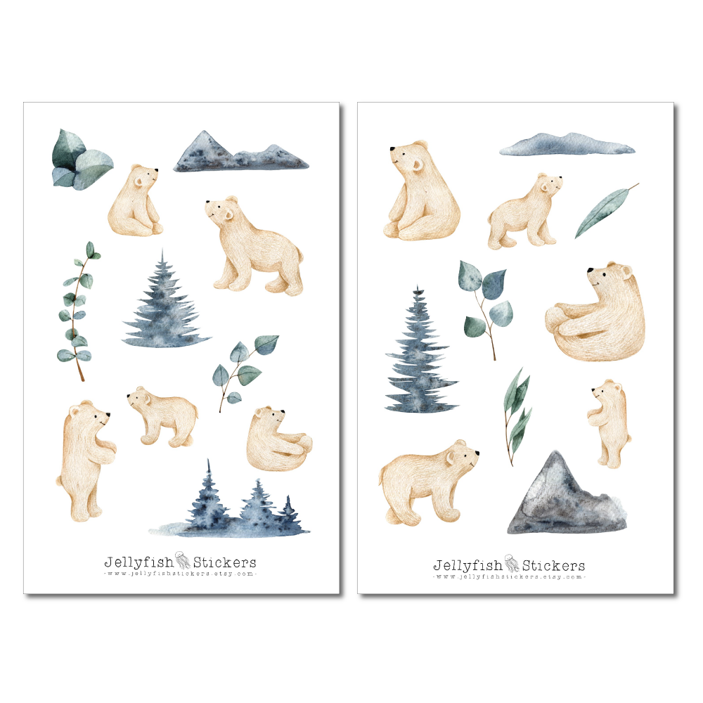 Eisbären Sticker Set