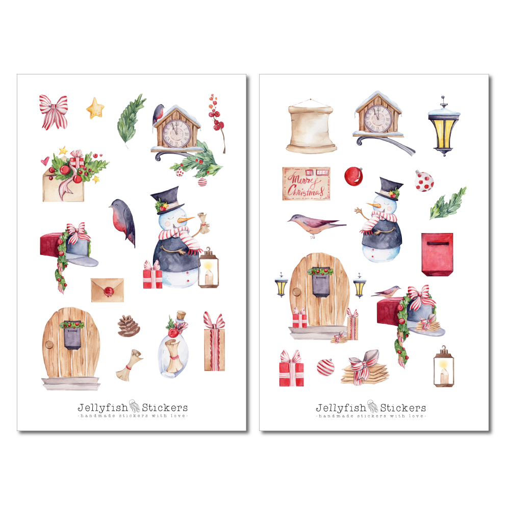 Christmas Snowman Sticker Set