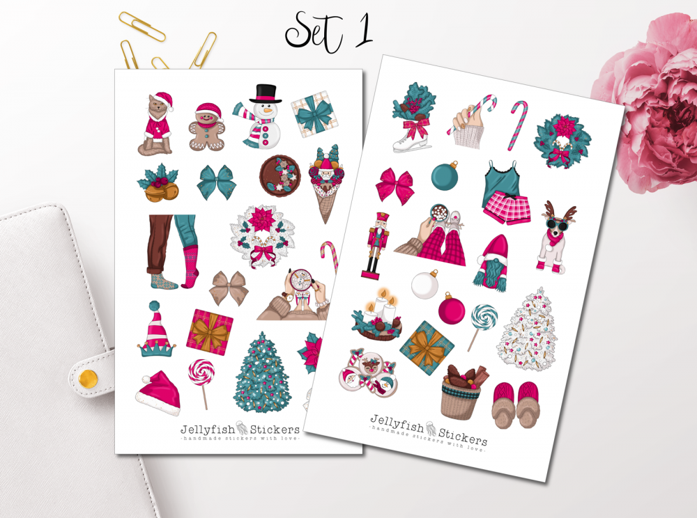 Jellyfish Stickers - Mädchen Weihnachten Sticker Set