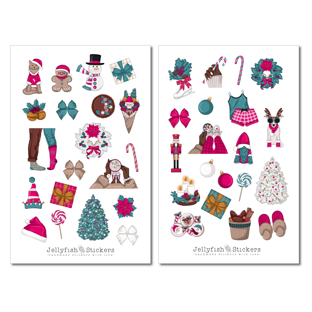 Girls Christmas Sticker Set