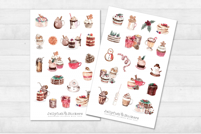 Christmas Food and Drink Sticker Set