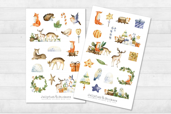 Wald Tiere Sticker Set