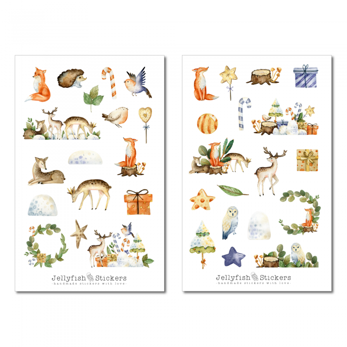 Wald Tiere Sticker Set