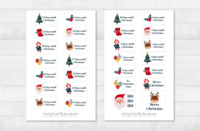 Countdown to Christmas Sticker Set