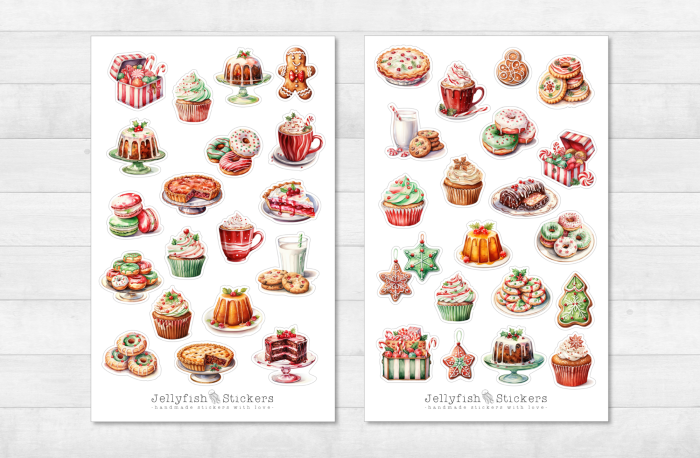 Weihnachten Gebäck Sticker Set