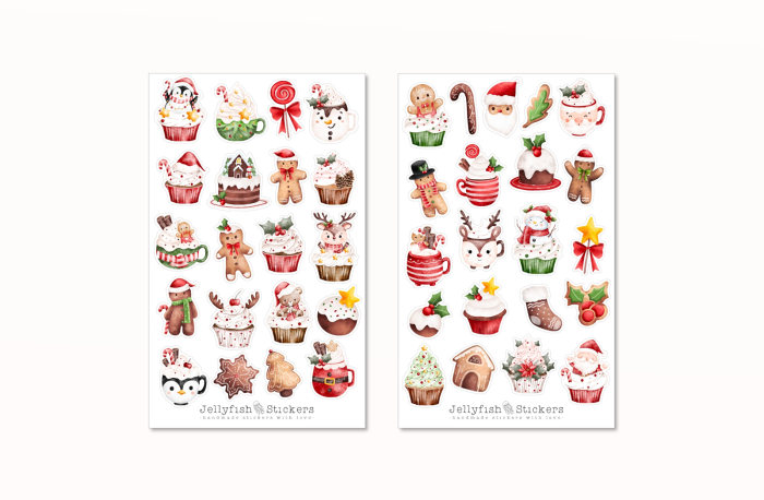 Weihnachten Gebäck Sticker Set