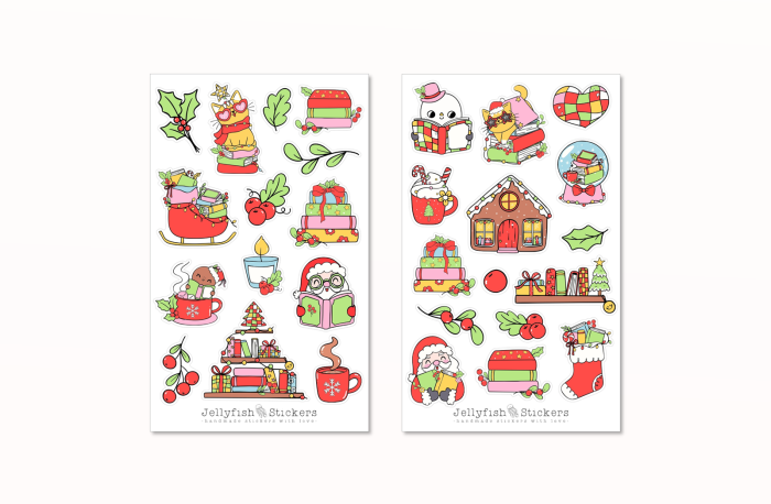 Christmas Books Sticker Set