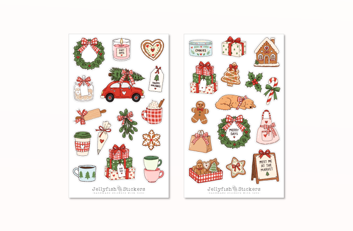Christmas Pastry Sticker Set