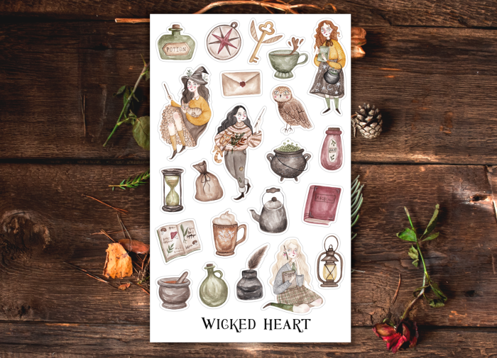 Witches and Wizards Sticker Sheet