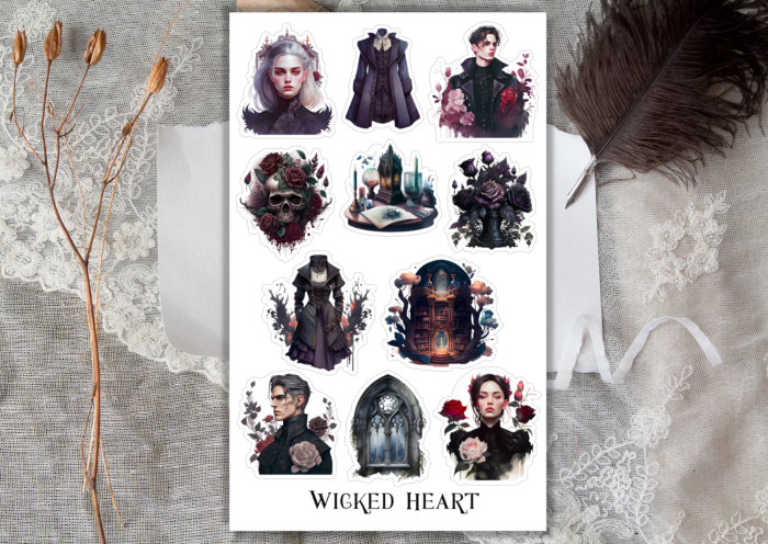 Dark Academia Stickerbogen