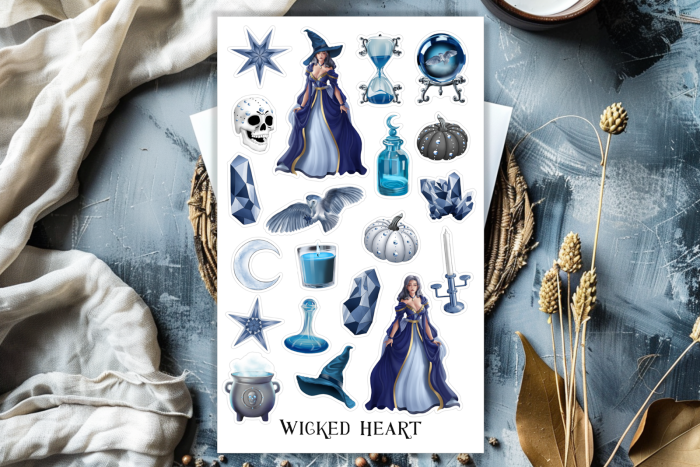 Hexe Stickerbogen