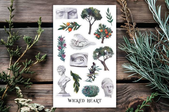 Verzauberter Garten Stickerbogen