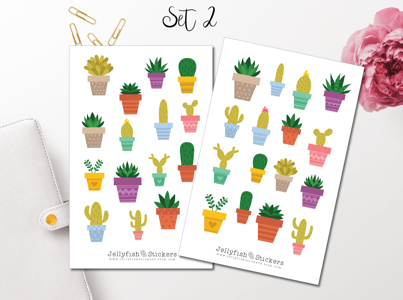 Jellyfish Stickers - Kaktus Sticker Set
