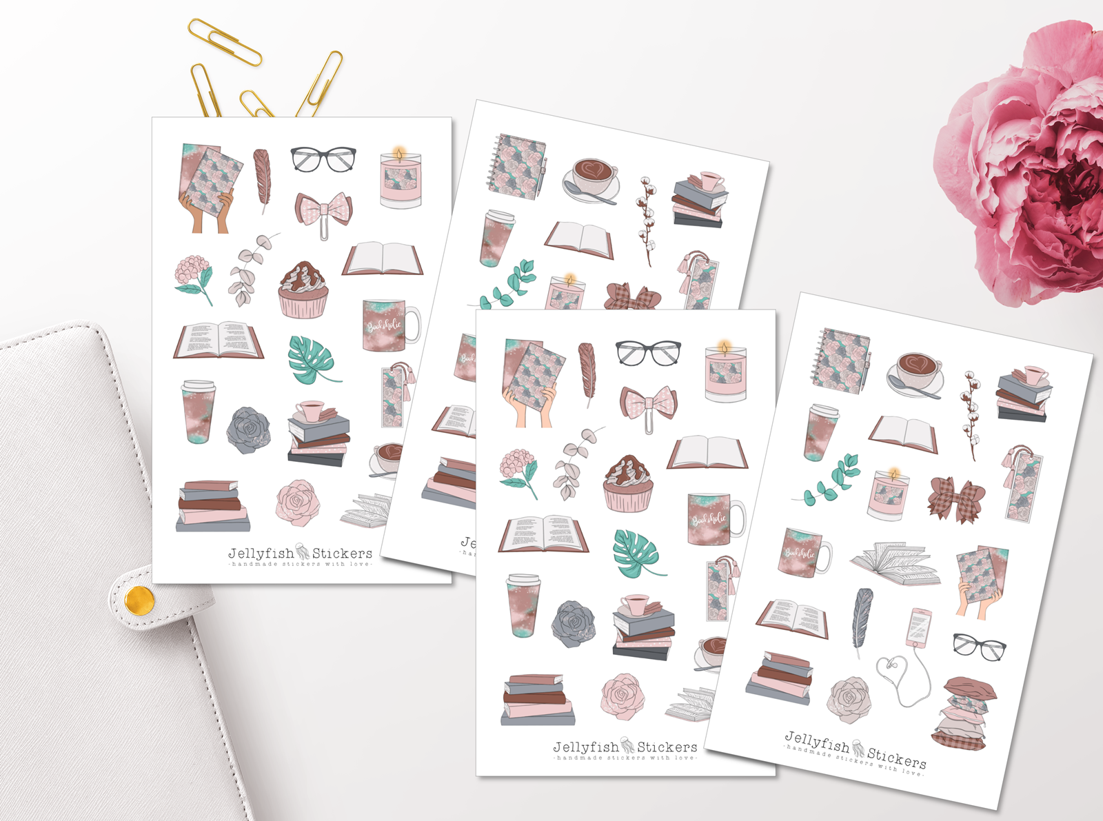 Books Sticker Set Jellyfish Stickers - Girls Books Sticker Set
