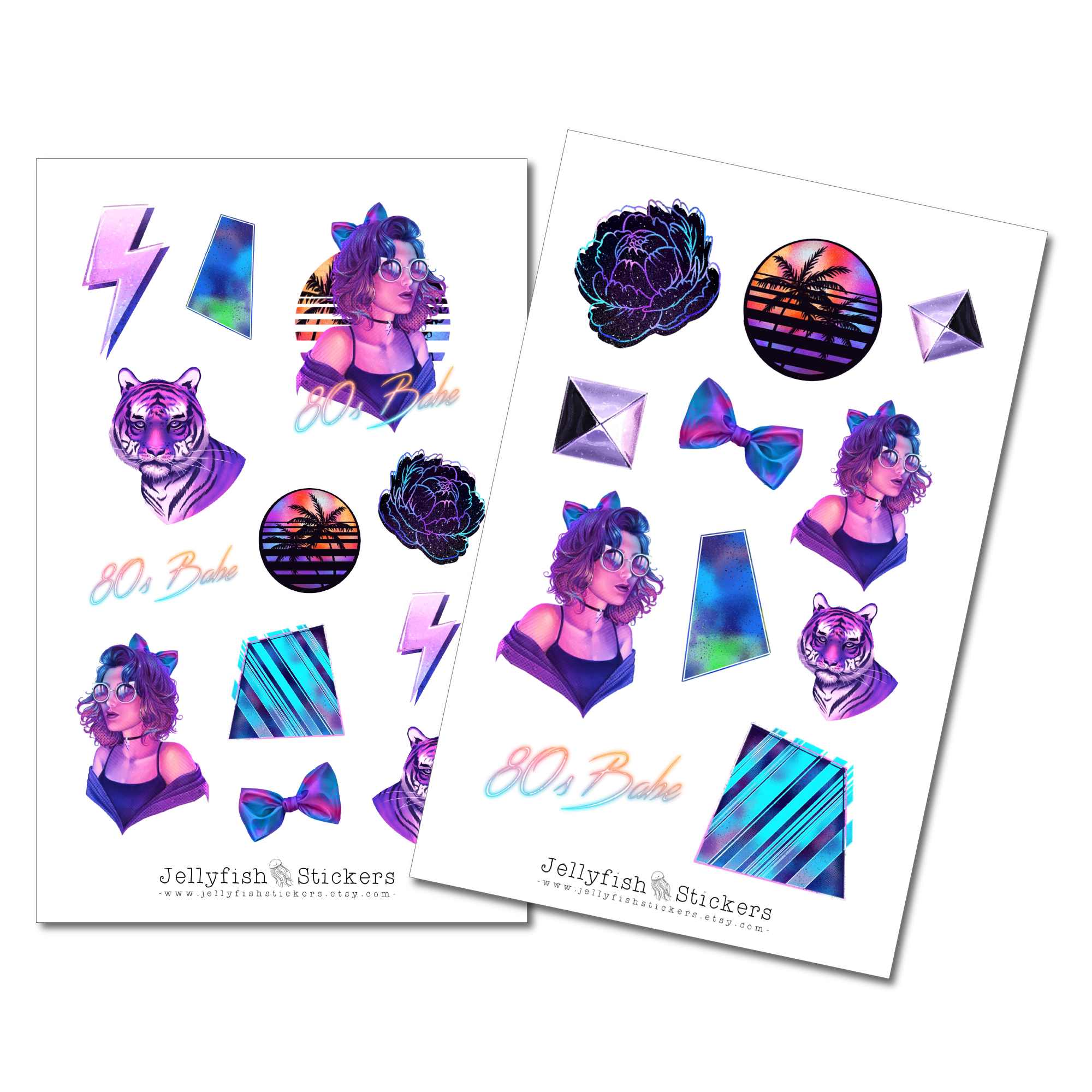 80s Babe Sticker Set