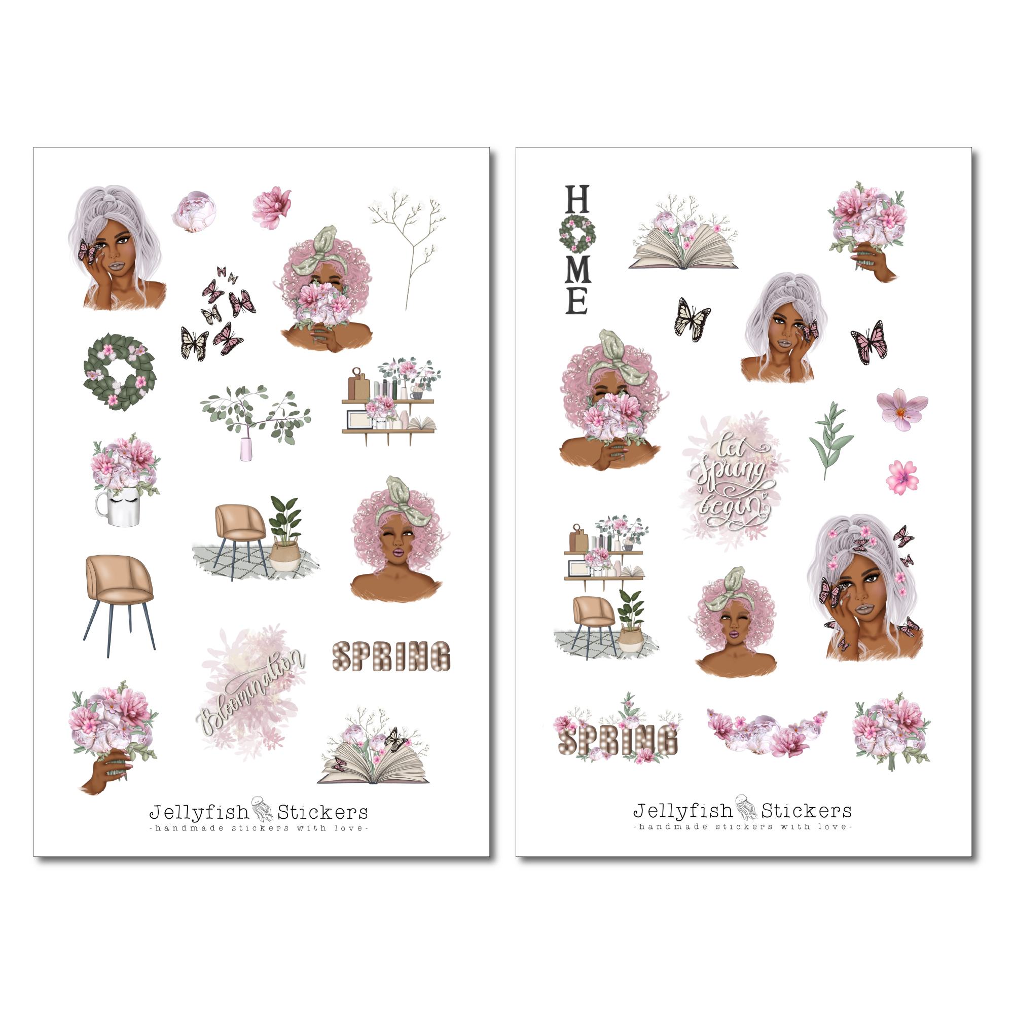 Girls Spring Sticker Set