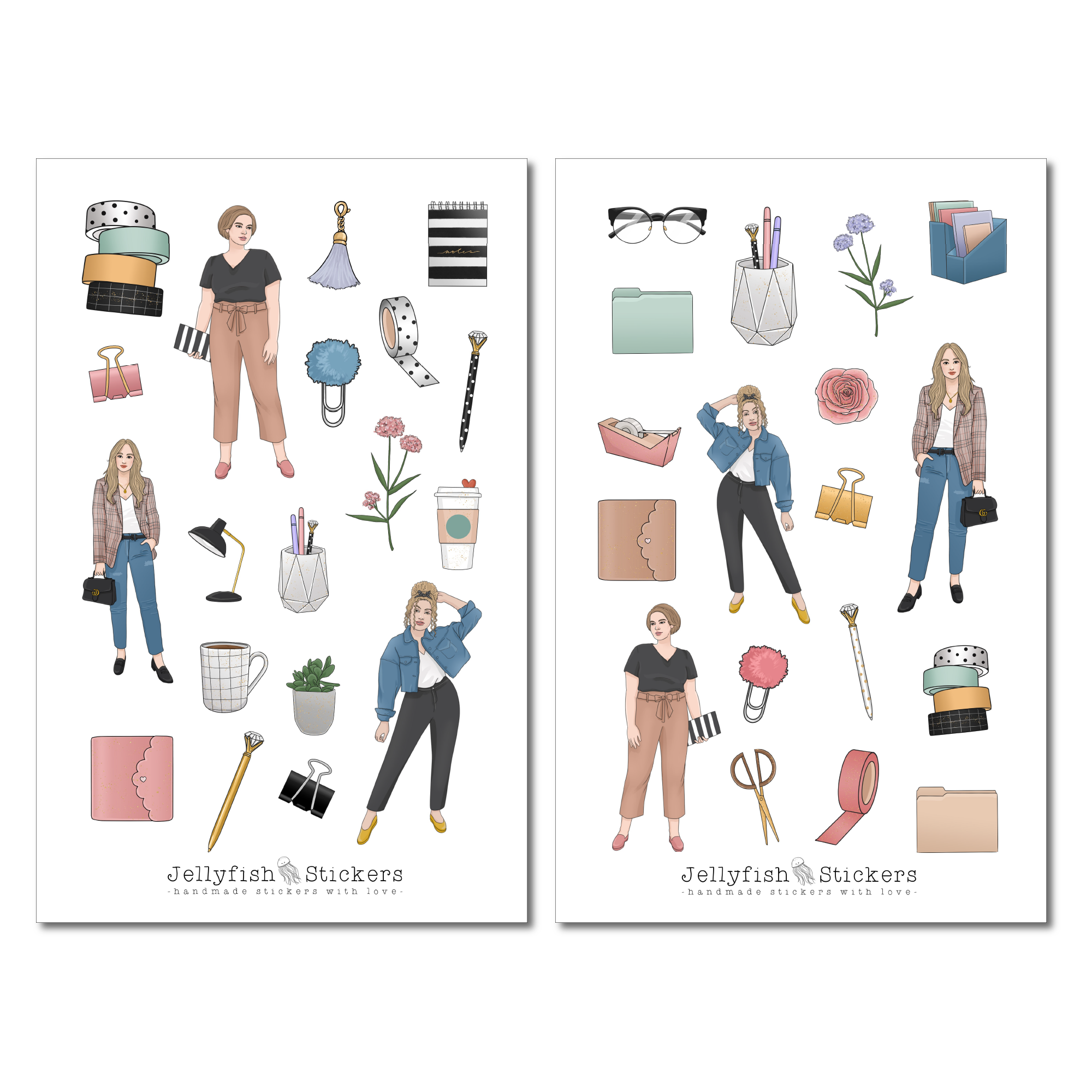 Mädchen Planer Sticker Set