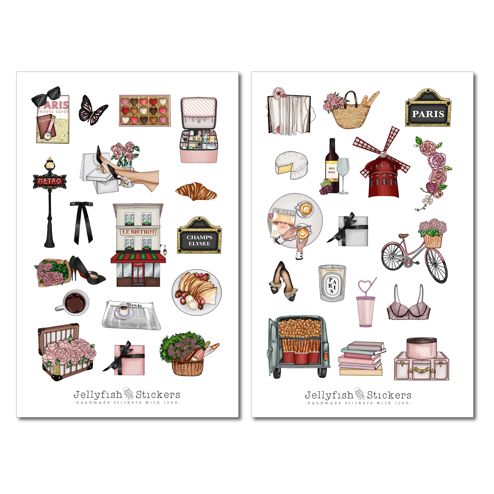 Girls Paris Sticker Set