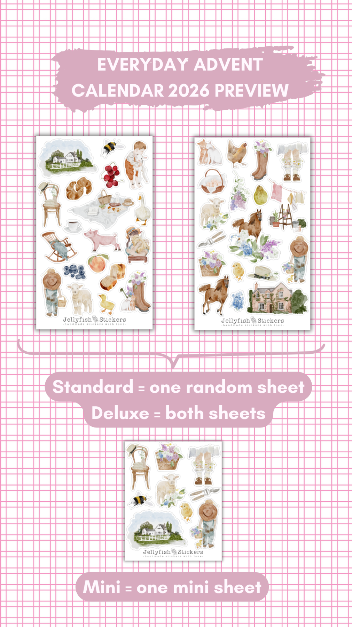 VORBESTELLUNG + BONUS - Sticker Adventskalender 2026: EVERYDAY