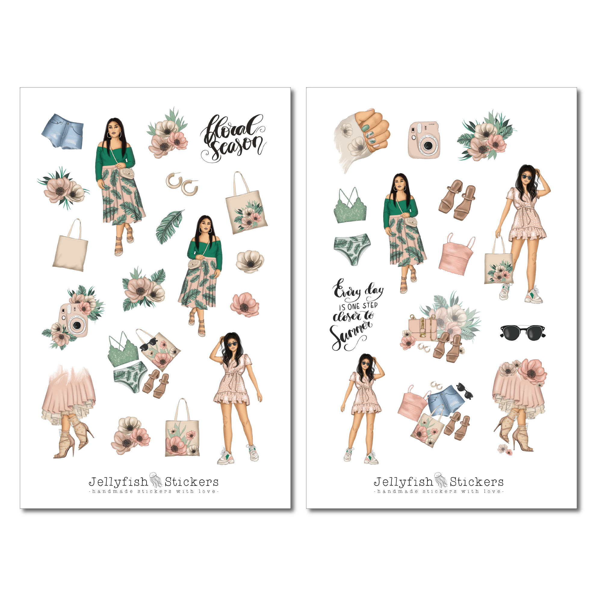 Girls Spring Sticker Set