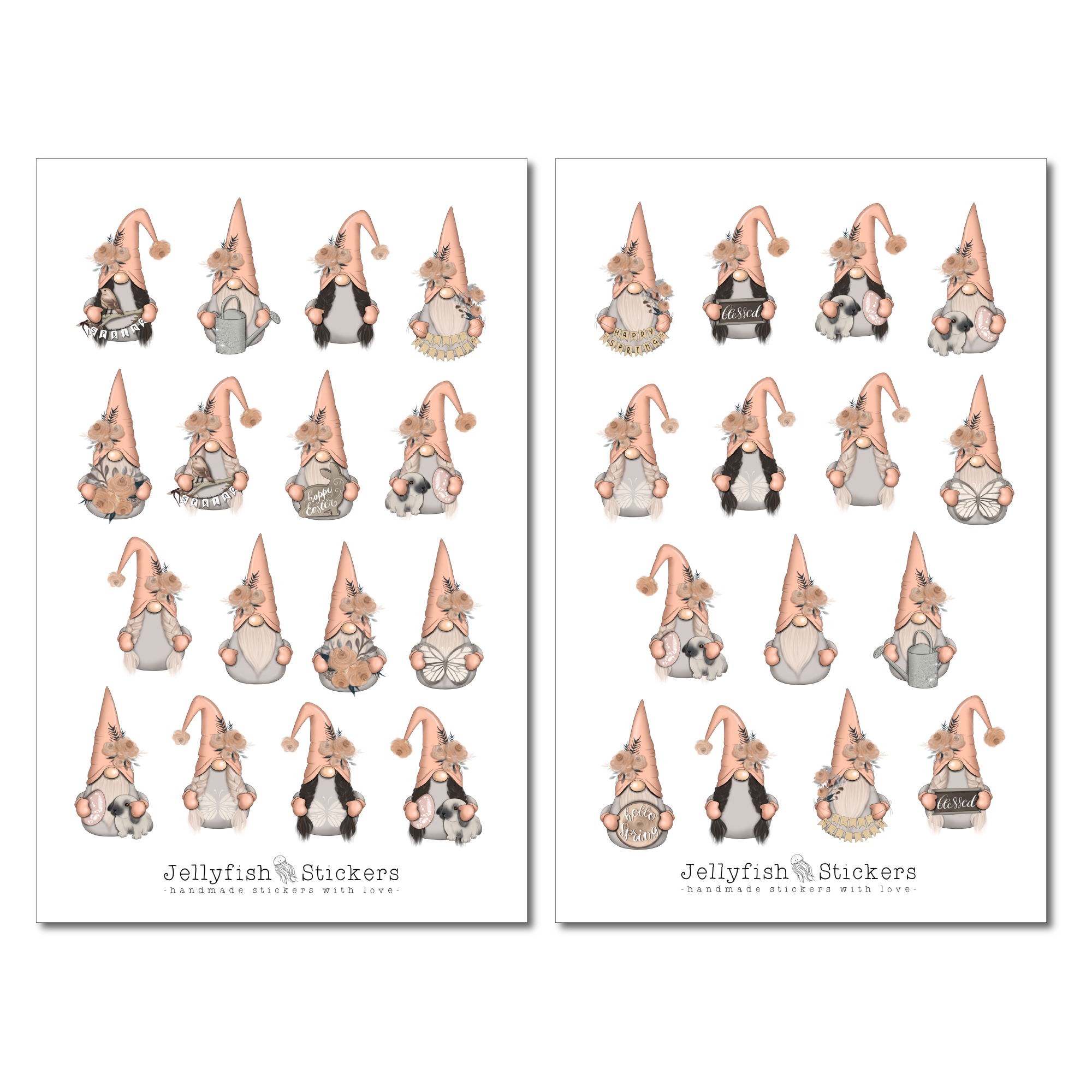 Gnome Frühling Sticker Set
